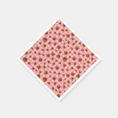 Erdbeer-Muster Serviette (Ecke)