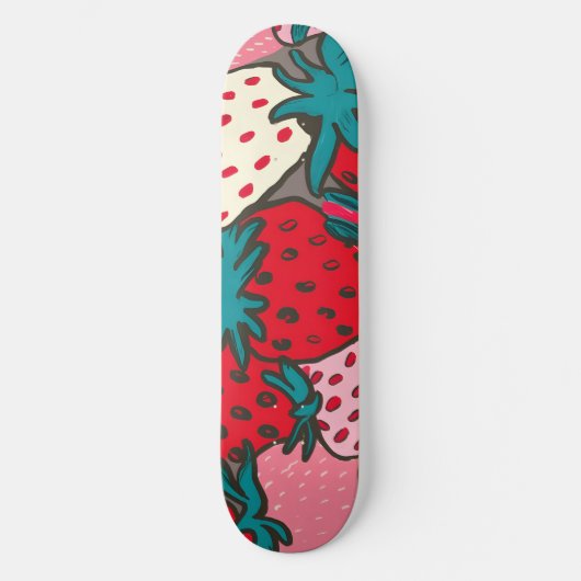 Erdbeer-Muster Skateboard (Vorderseite)