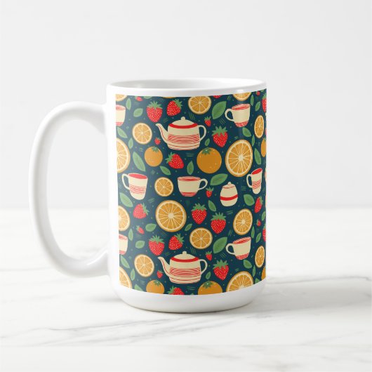Erdbeer-Orangen-Tea-Time Kaffeetasse (Links)