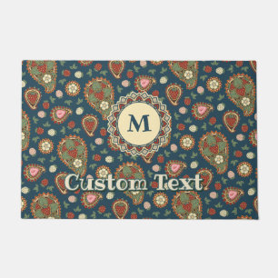 Erdbeer-Paisley-Muster-Türmatte Fußmatte
