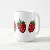 Erdbeer-Panel Kaffeetasse (VorderseiteRechts)