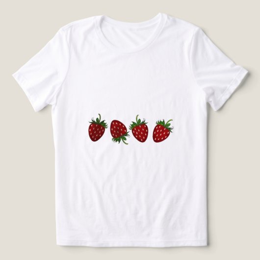 Erdbeer-Panel Tri-Blend Shirt (Design Vorderseite)