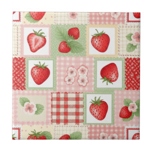 Erdbeer-Patchwork-Picknick (3) Fliese