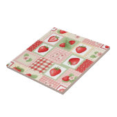 Erdbeer-Patchwork-Picknick (3) Fliese (Seite)