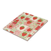 Erdbeer-Patchwork-Picknick (4) Fliese (Seite)