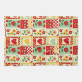 Erdbeer-Patchwork-Picknick Geschirrtuch (Horizontal)
