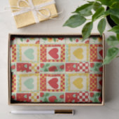 Erdbeer-Patchwork-Picknick Seidenpapier (Geschenk)