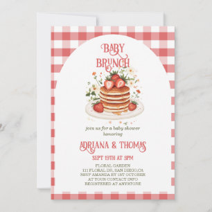 Erdbeer-Pfannkuchen-Baby-Brunch-Shower Einladung