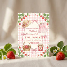 Erdbeer-Schleife Baby Shower First Berry Sweet