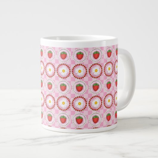 Erdbeer Serenade Jumbo-Tasse (Vorderseite Rechts)