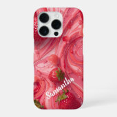 Erdbeer-Swirbel-Wonne iPhone Hülle (Rückseite)