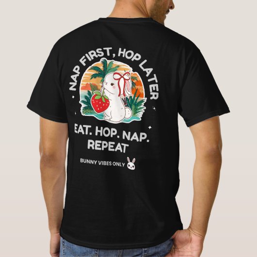 Erdbeer-Traum-Hase T-Shirt (Rückseite)