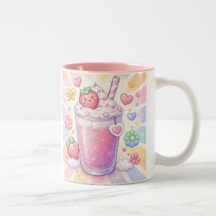 Erdbeer-Traum-Milchshake Zweifarbige Tasse