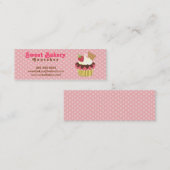 Erdbeer-und Creme-Kuchen-MiniVisitenkarten Mini Visitenkarte (Vorne/Hinten)