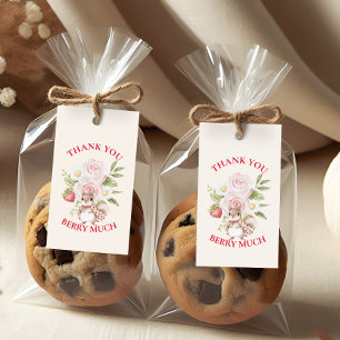 Erdbeer-Wald-Baby-Party Geschenkanhänger