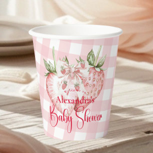 Erdbeer-Wald-Baby-Party Pappbecher