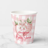 Erdbeer-Wald-Baby-Party Pappbecher (Vorderseite)