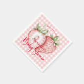 Erdbeer-Wald-Baby-Party Serviette (Ecke)