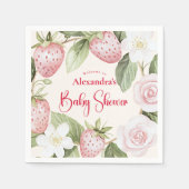 Erdbeer-Wald-Baby-Party Serviette (Vorderseite)
