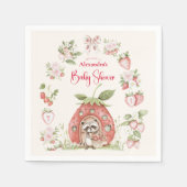 Erdbeer-Wald-Baby-Party Serviette (Vorderseite)
