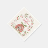 Erdbeer-Wald-Baby-Party Serviette (Ecke)