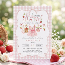 Erdbeer Wäscheleine Beeren Süße Babyparty
