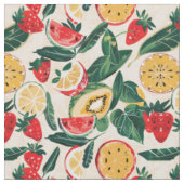 Erdbeer-, Wassermelonen- und Zitrusmuster Stoff (Nahaufnahme)