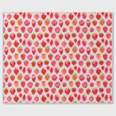 Erdbeer-Wonne-Muster Geschenkpapier (Flach)