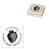 Erdbeeradresse Gummi Briefmarke Gummistempel (Stempel)