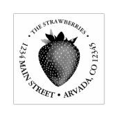 Erdbeeradresse Gummi Briefmarke Gummistempel (Prägung)