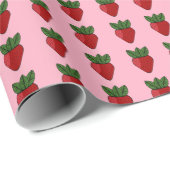 Erdbeerausdruck (benutzerdefinierbar) geschenkpapier (Rolleneckpunkt)