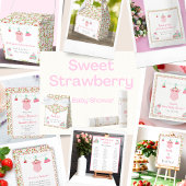 ErdbeerBaby Outfit mit Pattern Baby Dusche Geschenkanhänger