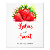 Erdbeerbabys sind Süßduschzeichen Fotodruck (Vorne)
