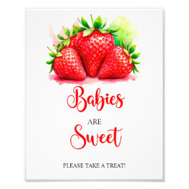 Erdbeerbabys sind Süßduschzeichen Fotodruck