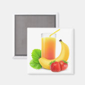 Erdbeerbanane Magnet (Vorderseite/Rückseite)