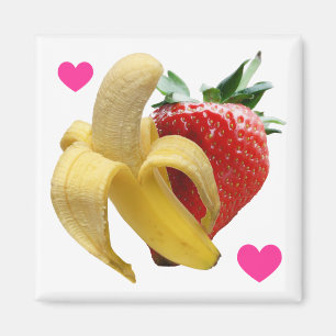 Erdbeerbananen-Liebe-Magnet Magnet