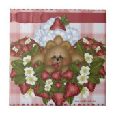 Erdbeerbärn-Fliese Fliese (Vorderseite)