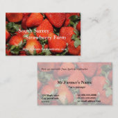 Erdbeerbaukarte Visitenkarte (Vorne/Hinten)