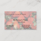 Erdbeerbaukarte Visitenkarte (Rückseite)