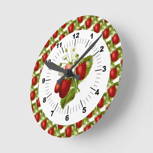 Erdbeerbaumwand Runde Wanduhr (Winkel)