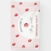 Erdbeerbeere Geburtstagsparty Banner (Vertikal)