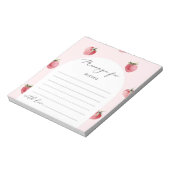 Erdbeerbeere - Meldung "Sweet Time Capsule" Notizblock (Rotiert)