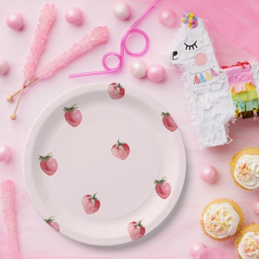Erdbeerbeere Pappteller (Party)