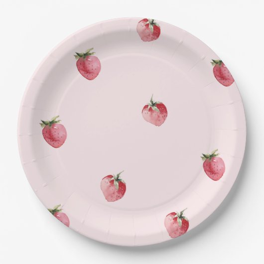 Erdbeerbeere Pappteller (Vorderseite)