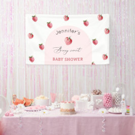 Erdbeerbeere, süße Babydusche Banner