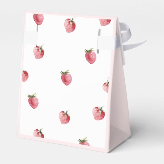 Erdbeerbeere, süße Babydusche Geschenkschachtel (Rückseite)