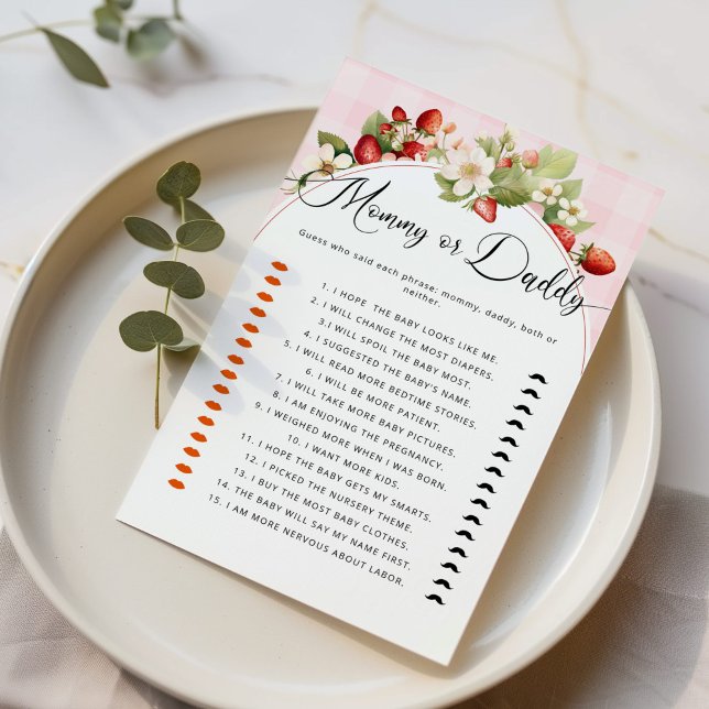 Erdbeerbeere, süße Mommy- oder Daddy-Babydusche (Von Creator hochgeladen)