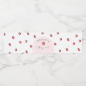 Erdbeerbeere Wasserflaschenetikett (Einzelnes Label)