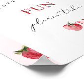 Erdbeerbeere zum ersten Geburtstag Favoriten Poster (Ecke)