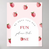 Erdbeerbeere zum ersten Geburtstag Favoriten Poster (Vorne)